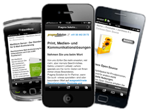Für Mobile-Devices optimierte Inhalte