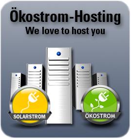 mehr erfahren... Ökostrom-Hosting, mit Solarstrom